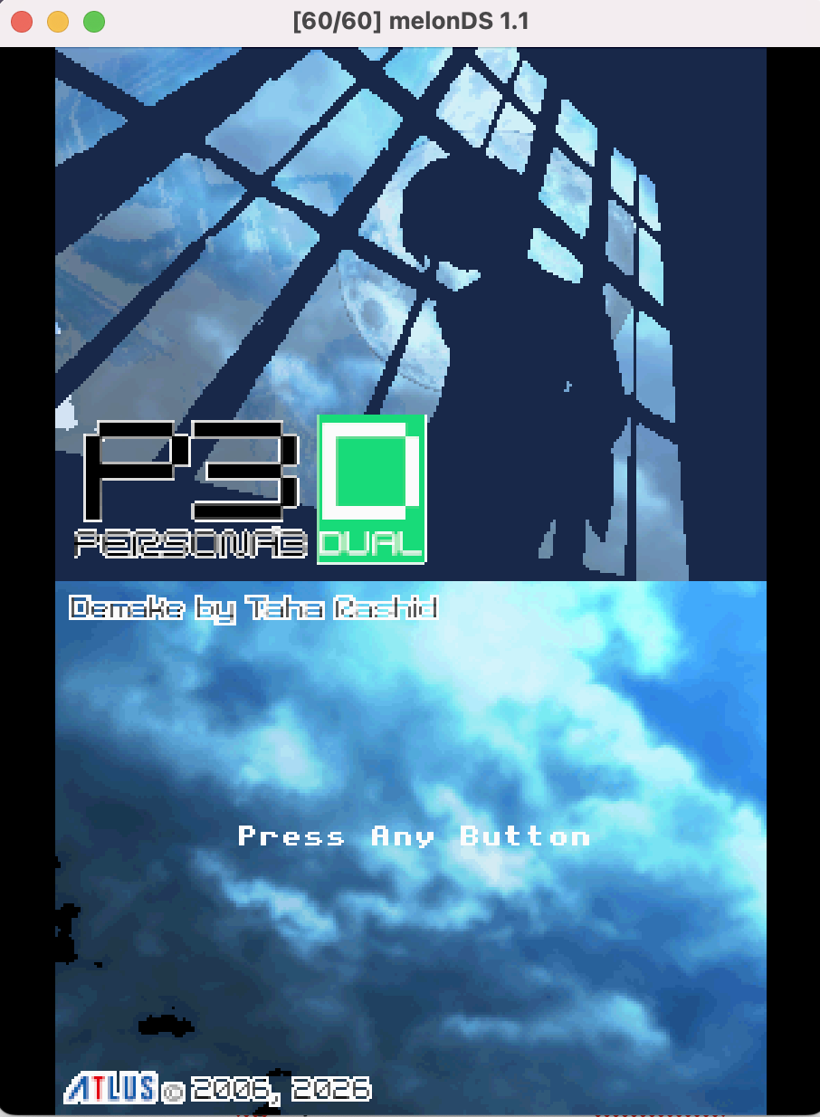 screenshot of title screen