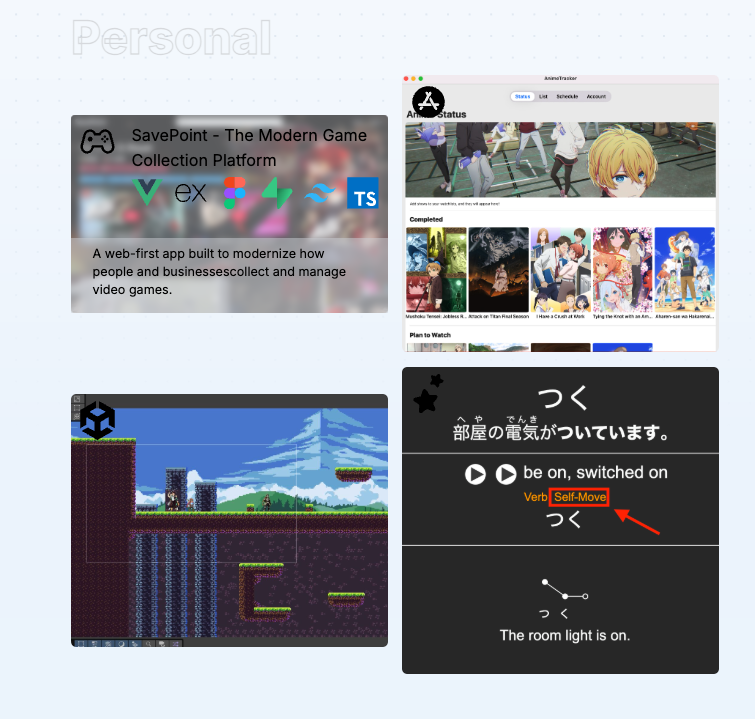 experiences page